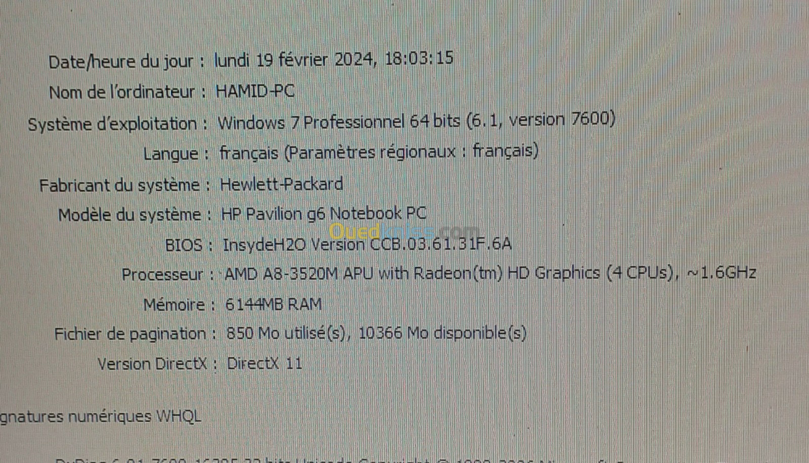 Laptop hp pavilion g6 notebook