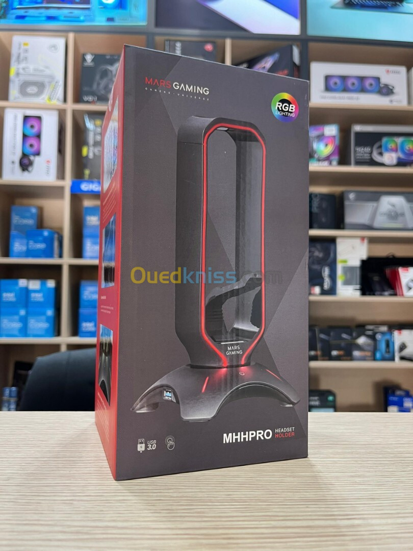 SUPPORT CASQUE MARS GAMING MHHPRO BLACK