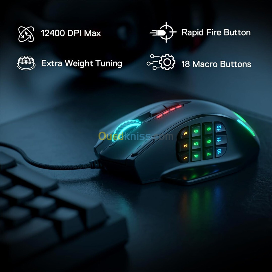 SOURIS REDRAGON IMPACT M908 12400DPi