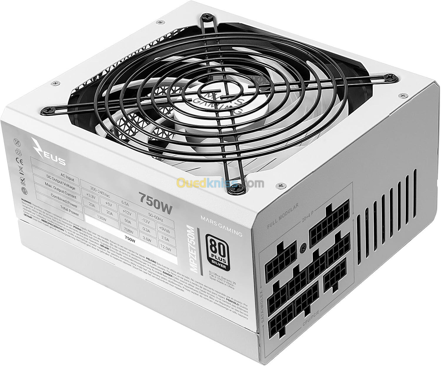 Alimentation Mars Gaming MPZE750M 750W 80+ SILVER Full Modulaire