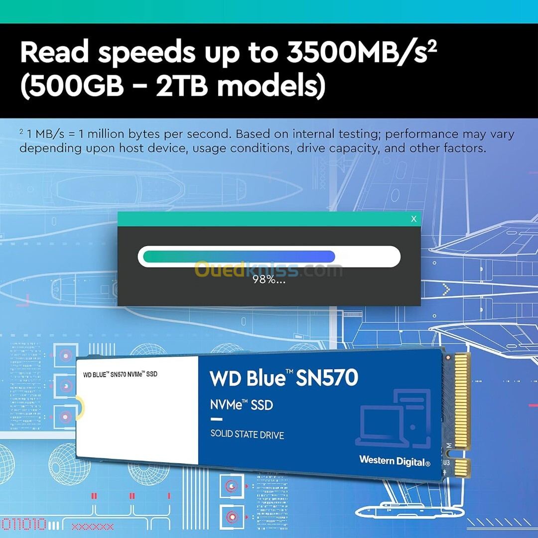 DIQUE SSD NVME WD BLUE SN570 1TB