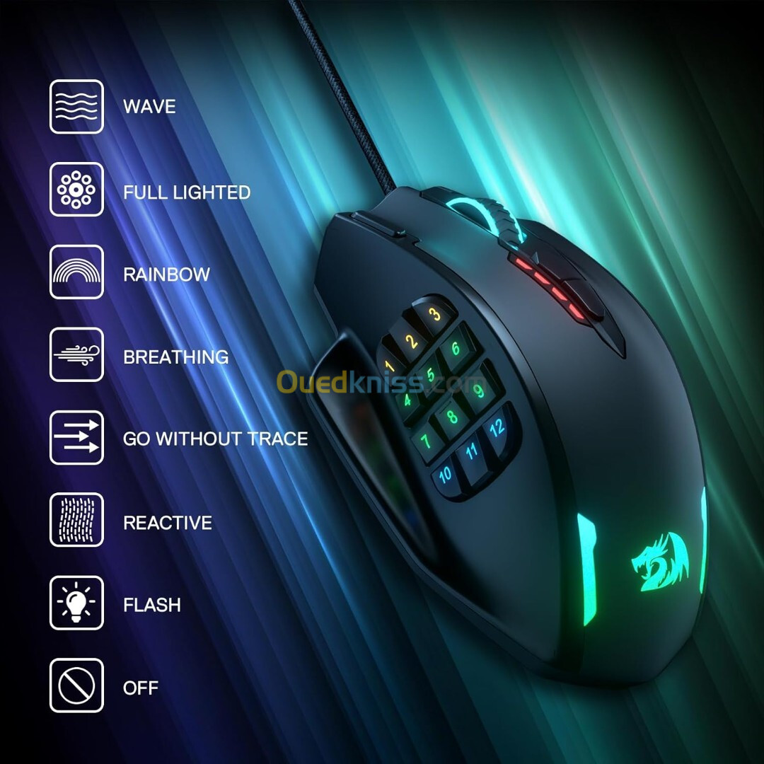 SOURIS REDRAGON IMPACT M908 12400DPi