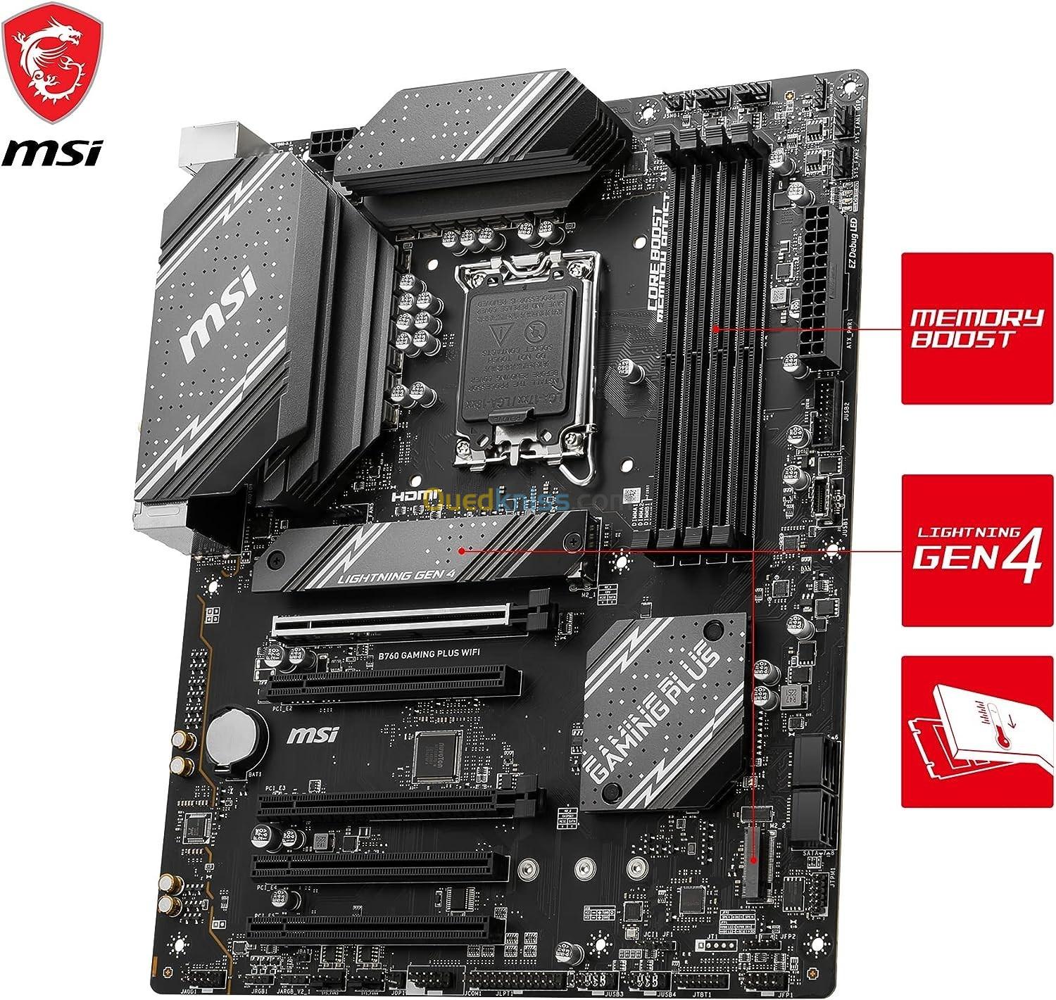 CARTE MERE MSI B760 GAMING PLUS WIFI DDR5