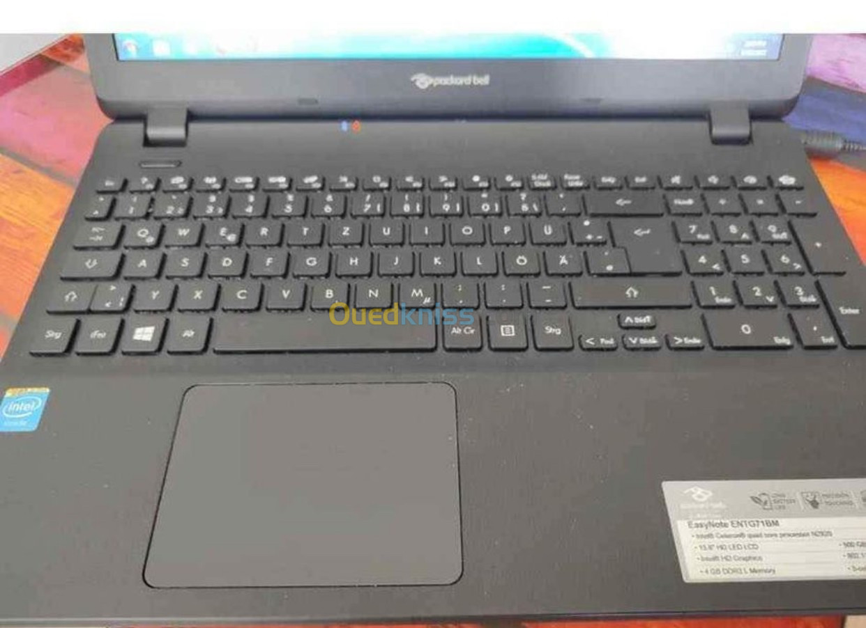 laptop notebook packard bell ,500GB