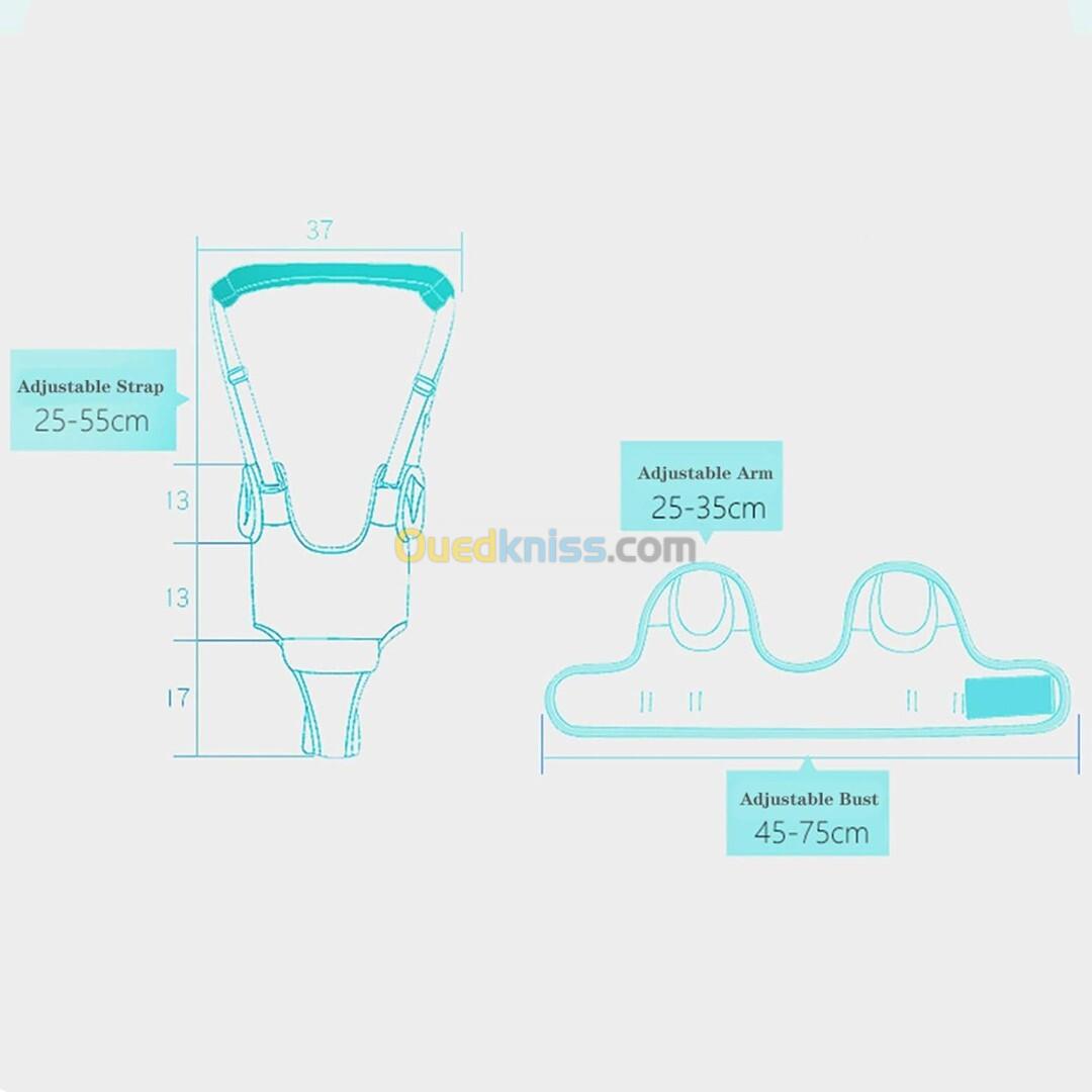 حزام الخطوة الأولى للطفل، مساعد المشي ، حزام واقي، قابلة للتعديل، مساعد تعلم المشي من 7 إلى 24 شهرًا