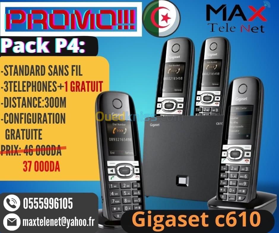 Gigaset c610 ip MaxTelenet /sans fil/ base+postes