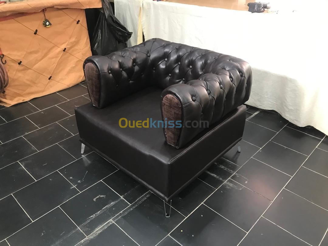 Fauteuil capitonné