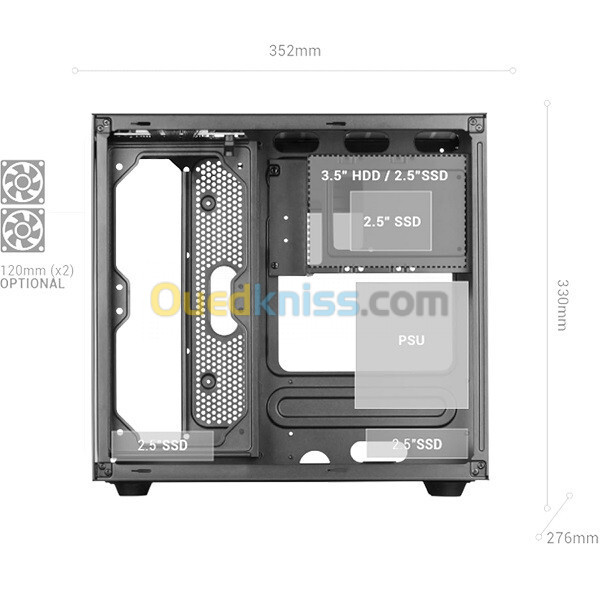 MARS GAMING MC-VIEW WHITE MATX SANS VENTILLO