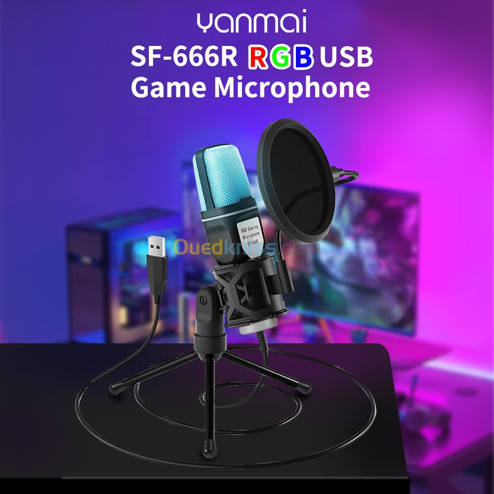 MICROPHONE SF-666R GAMING RGB 