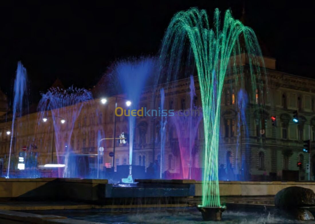 Jet crown fontaine avec led