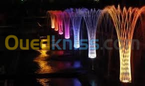 Jet crown fontaine avec led