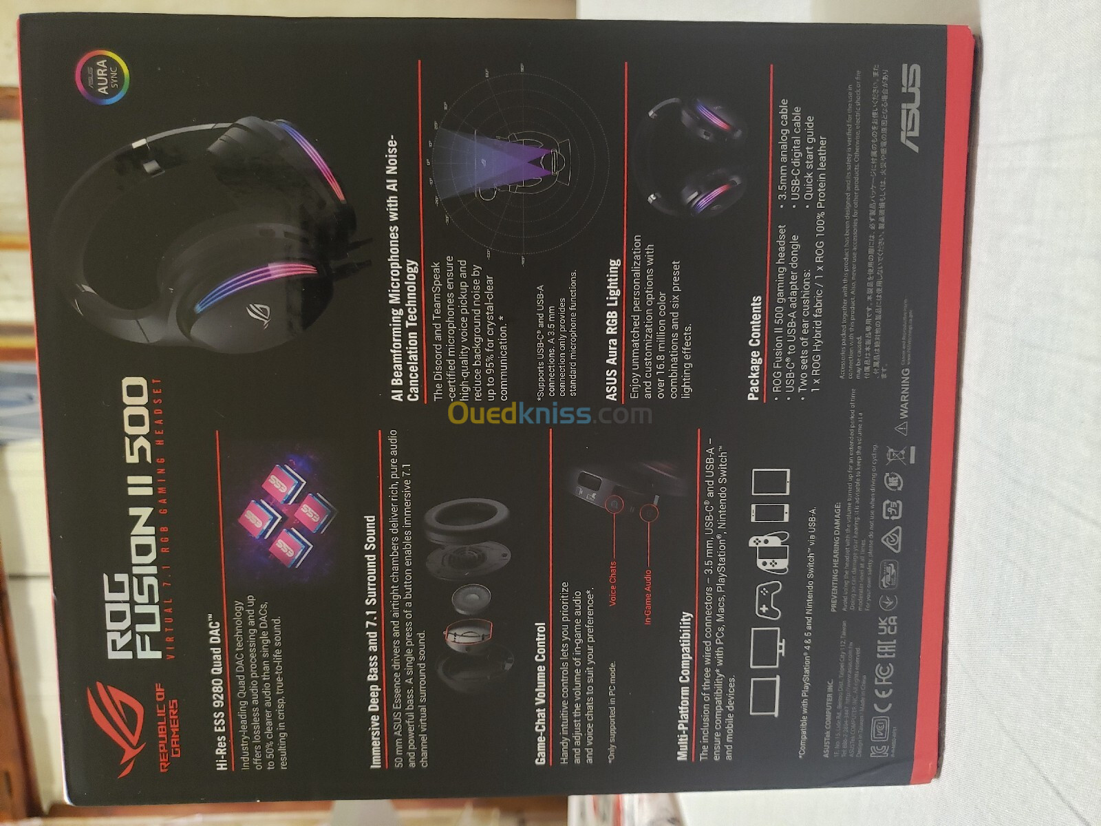 Gaming casque Asus Rog Fusion II 500 