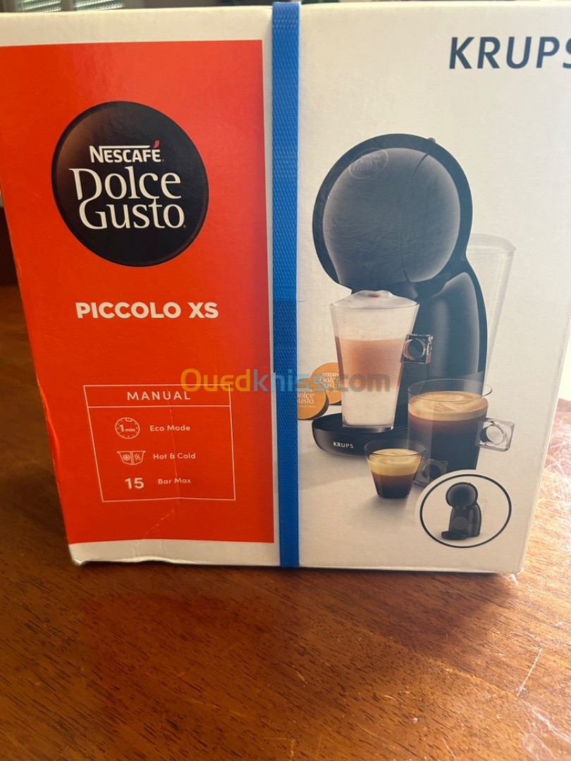 Machine à café Krups Piccolo XS Dolce Gusto avec capsule reutilisable