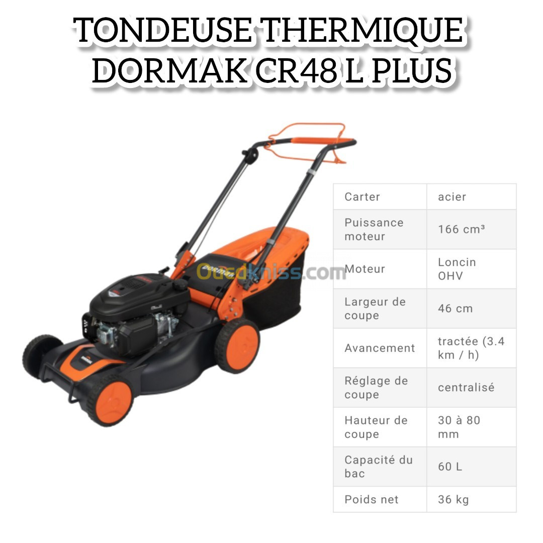 Tondeuse thermique domark cr48 L plus