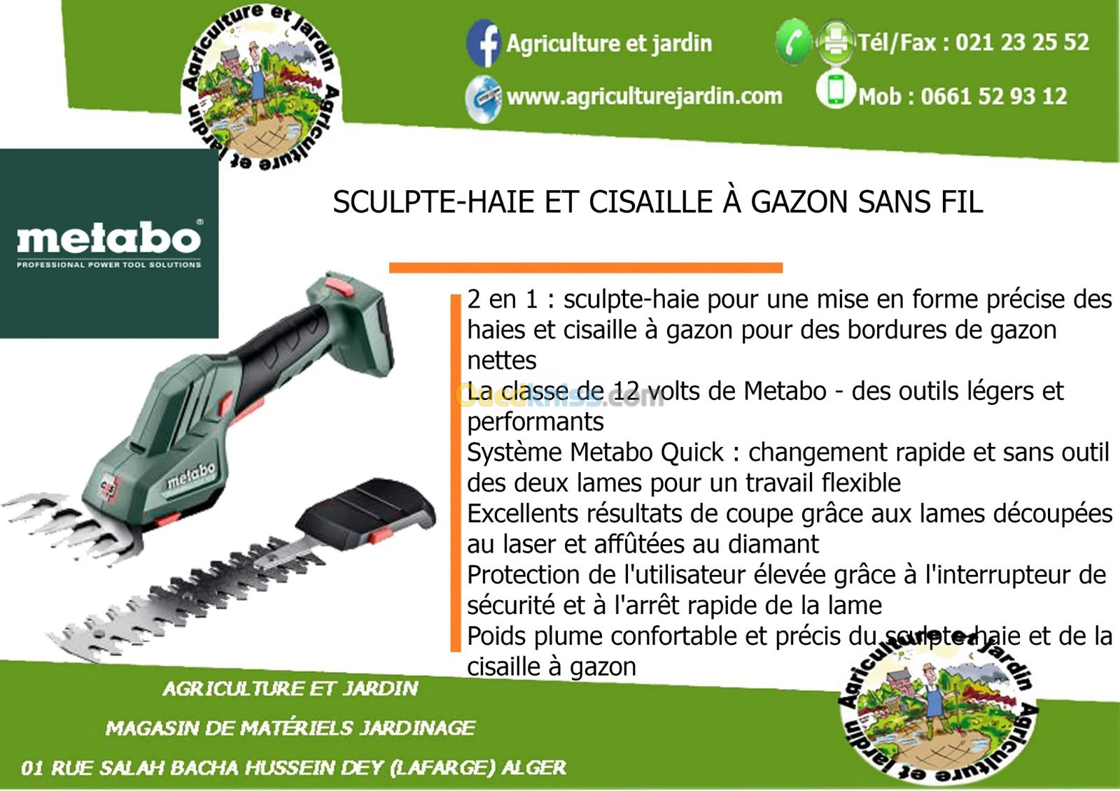 Taille haie / Cisaille a gazon metabo