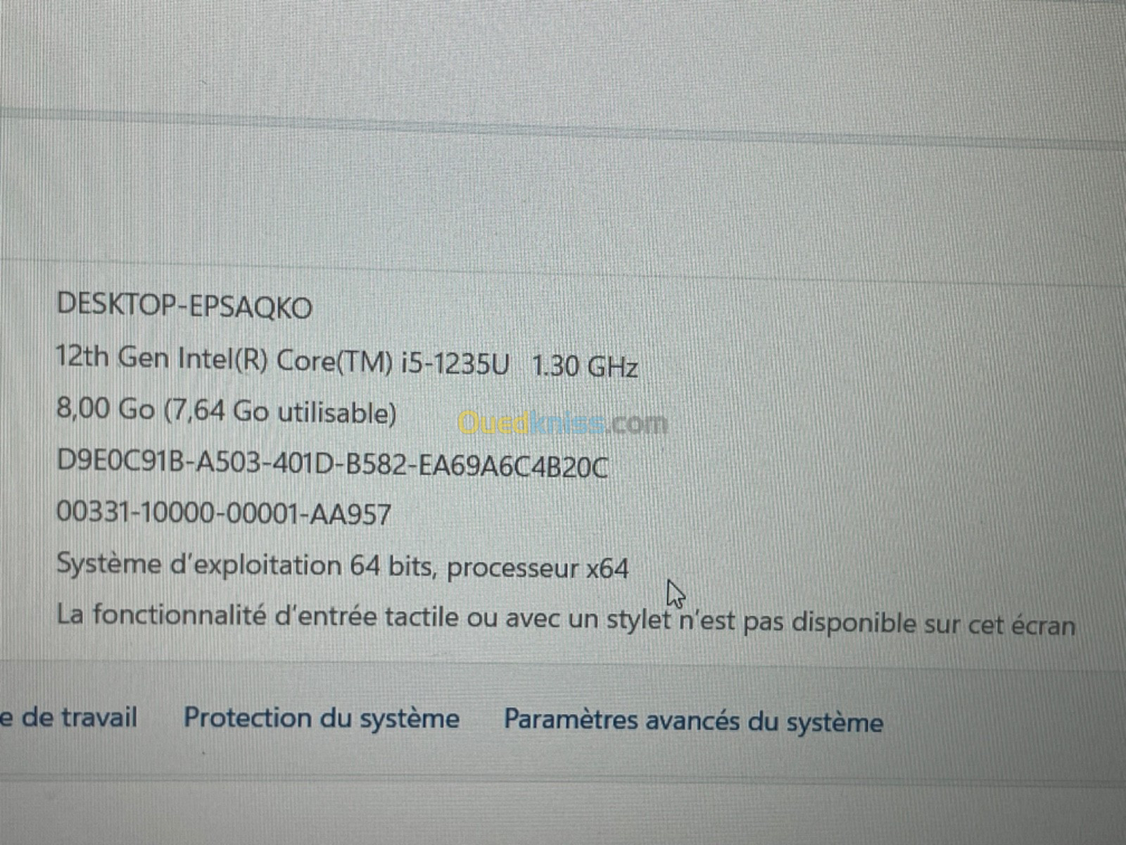 Hp probook 450 g9 i5 12eme 8go 256ssd 