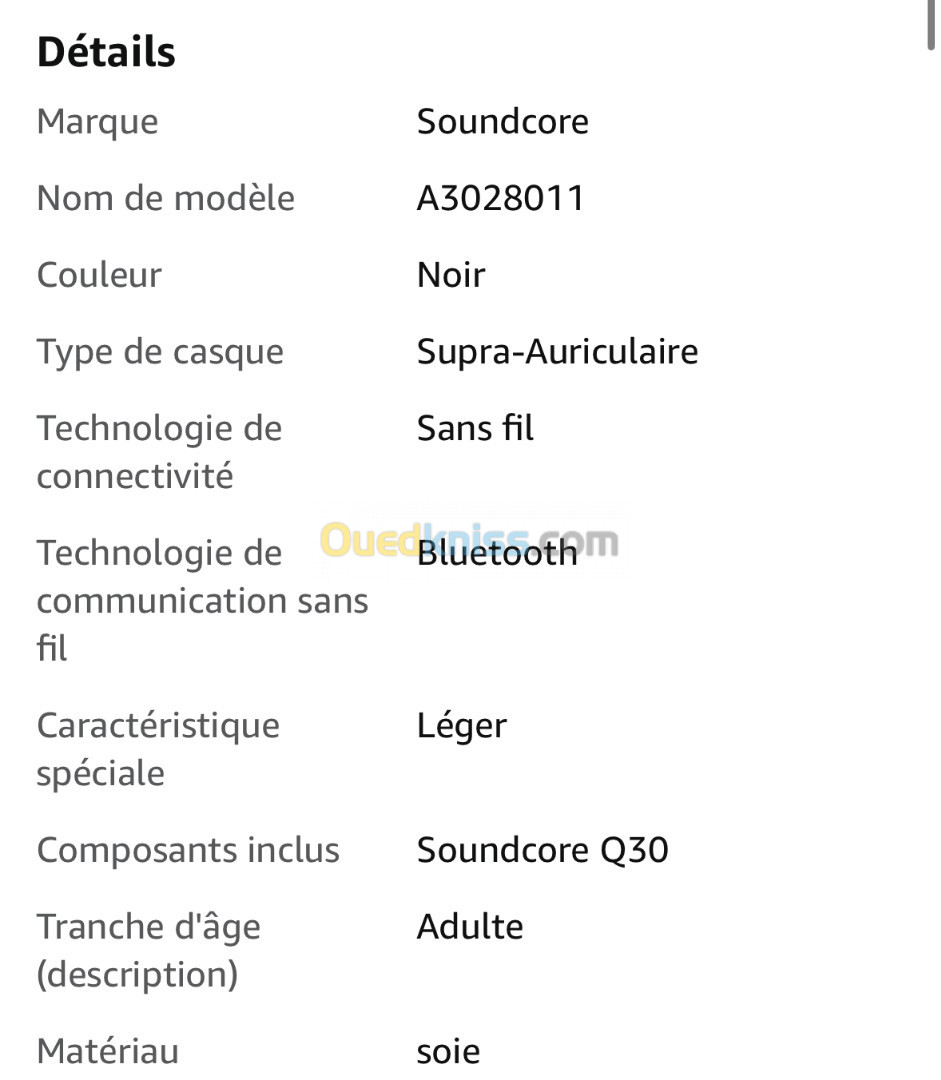 Casque Bluetooth Soundcore Anker Q30