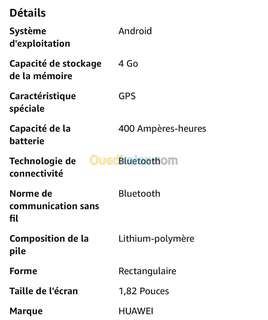 Montre huawei Watch fit 3