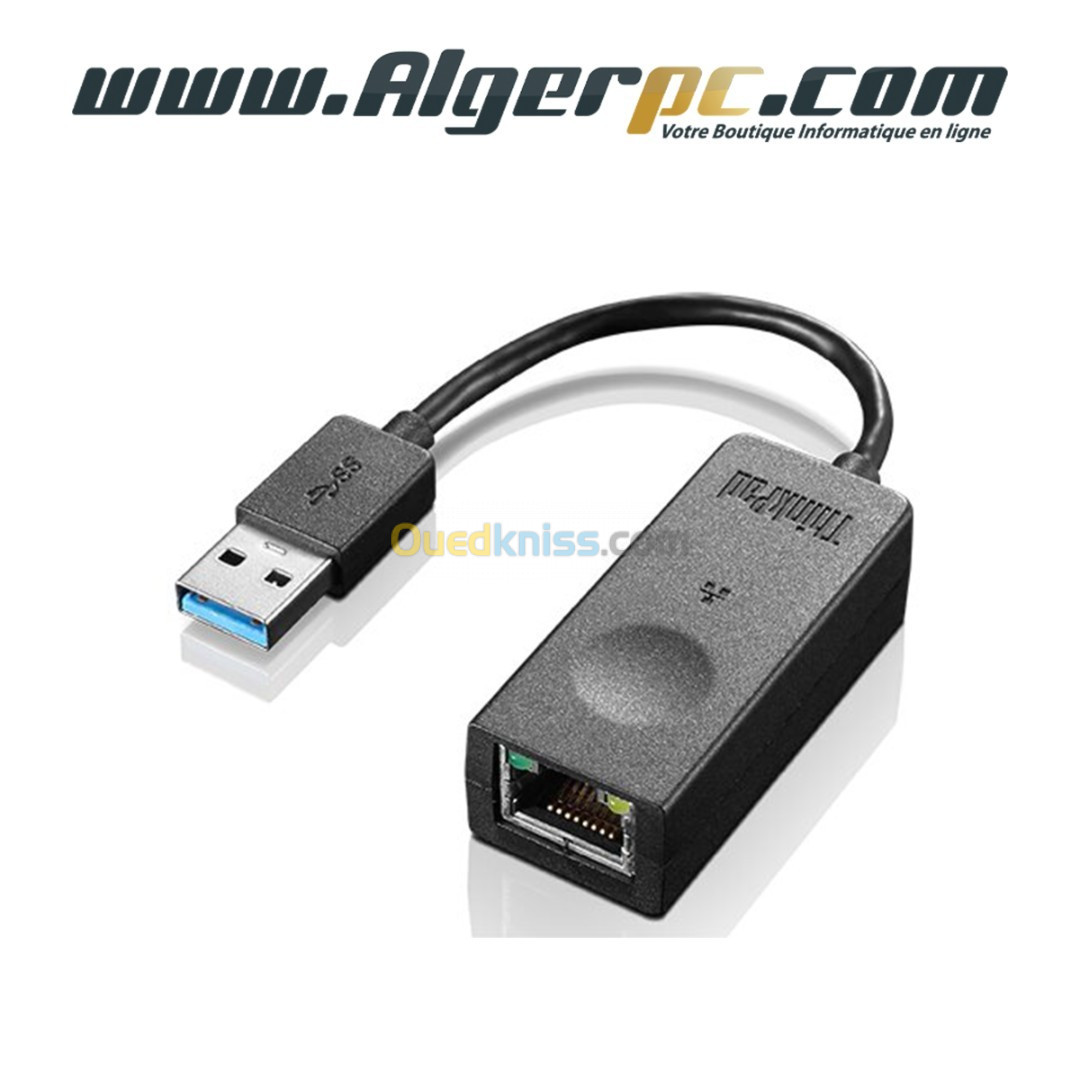 Adaptateur convertisseur Lenovo ThinkPad USB 3.0 vers RJ45 noir