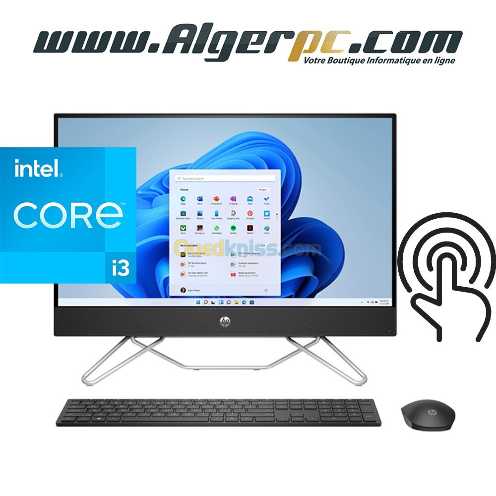 All in One HP 24 Core i3-1215U/8Go/256Go SSD/Ecran 24 Full HD TACTILE/Intel UHD Graphics/Win 11