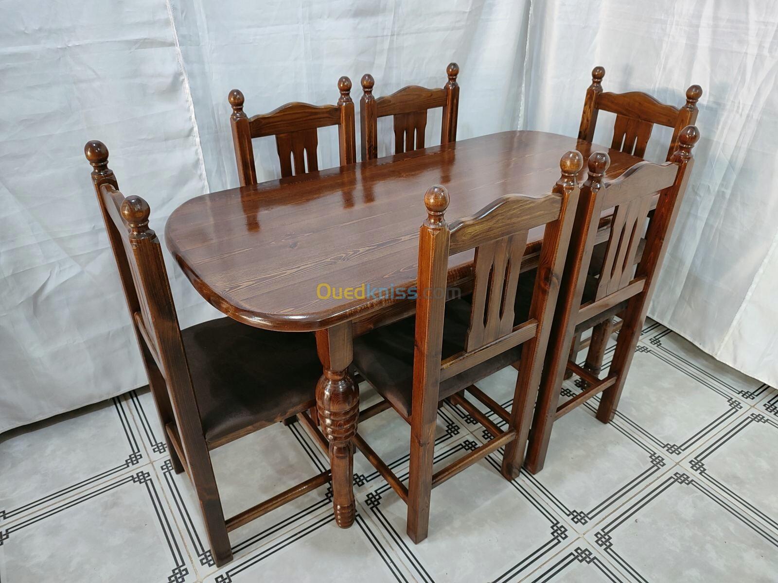 Table 6 chaises ovale 