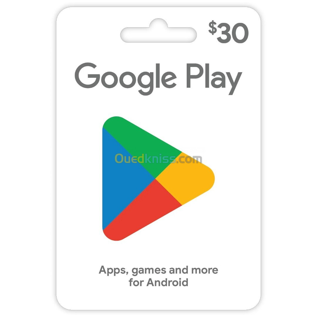 Carte Google Play (USA) 30$