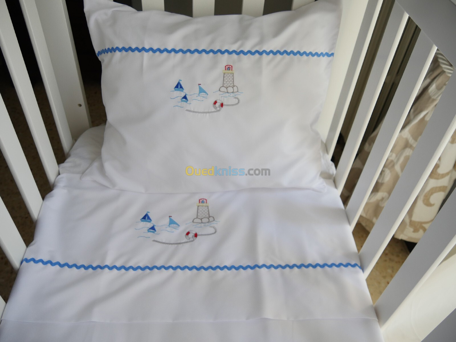 Parure de drap pour bébé brodé 