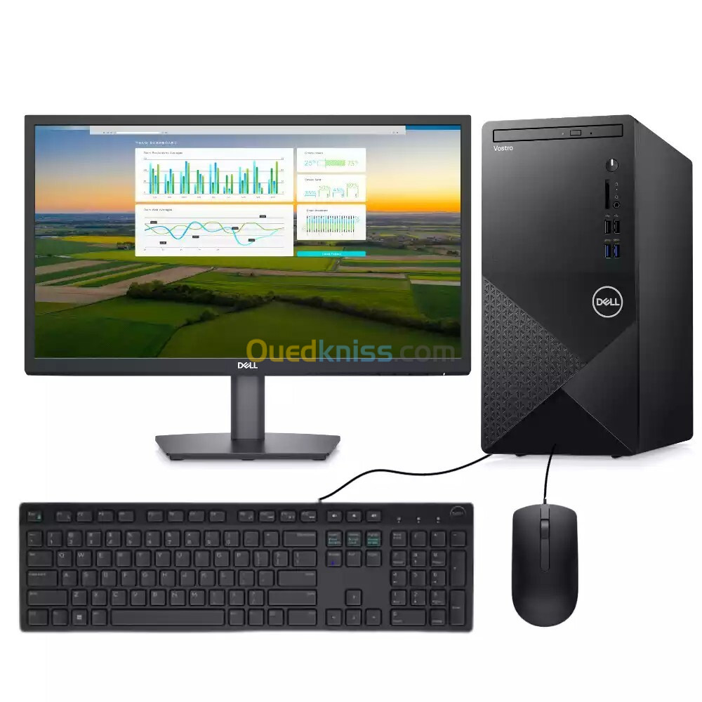 Desktop Dell Vostro 3910 i3-12100  8 Go DDR4 512 GO SSD / UHD 730 DVD RW WLAN BT Ecran 21,5 SE2222H