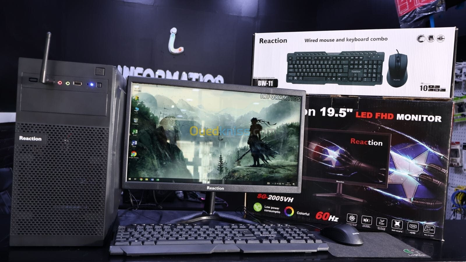 PROMO PC + ECRAN + CLAVIER + SOURIS + CLé WIFI