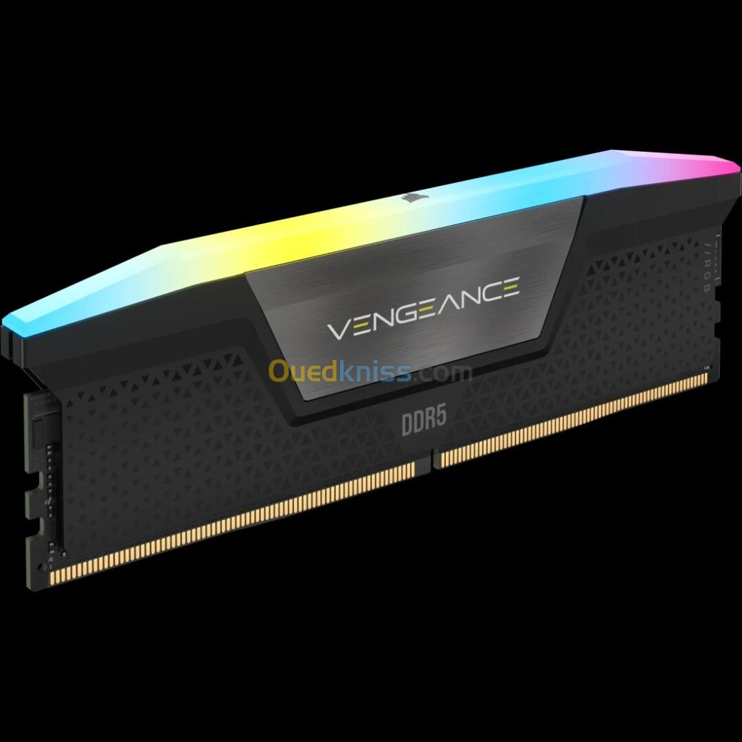 Corsair VENGEANCE RGB 32GB (2x16GB) DDR5 DRAM 6400MT/s CL36 Memory Kit - Black