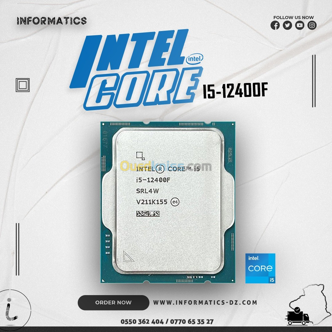 PROCESSEUR INTEL I5-12400F  BOX / TRY