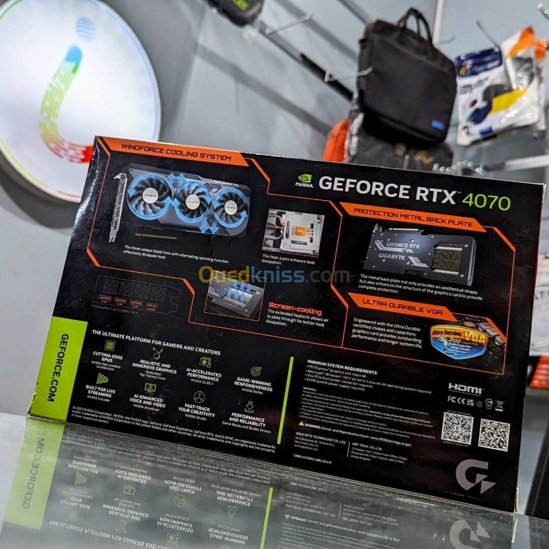 GIGABYTE GeForce RTX 4070 WINDFORCE OC 12G 3X WINDFORCE Fans GDDR6X