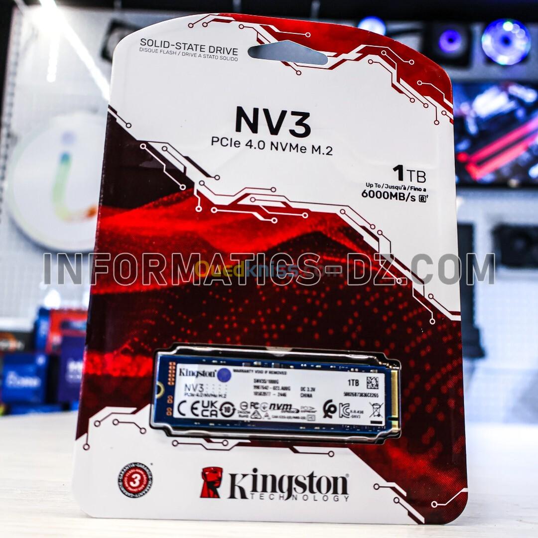 Kingston NV3 1TB NVMe SSD - 6000MB/s Read - 5000MB/s Write