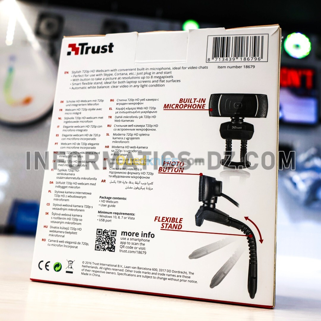 Combo TRUST 4-en-1 - Clavier et souris sans fil, webcam 720p et casque