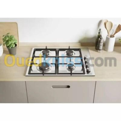 TABLE DE CUISSON CANDY 4 FEUX INOX /THERMOCOUPLE/COMMANDE LATERALE/FONTE - 02 ANS DE GARANTIE