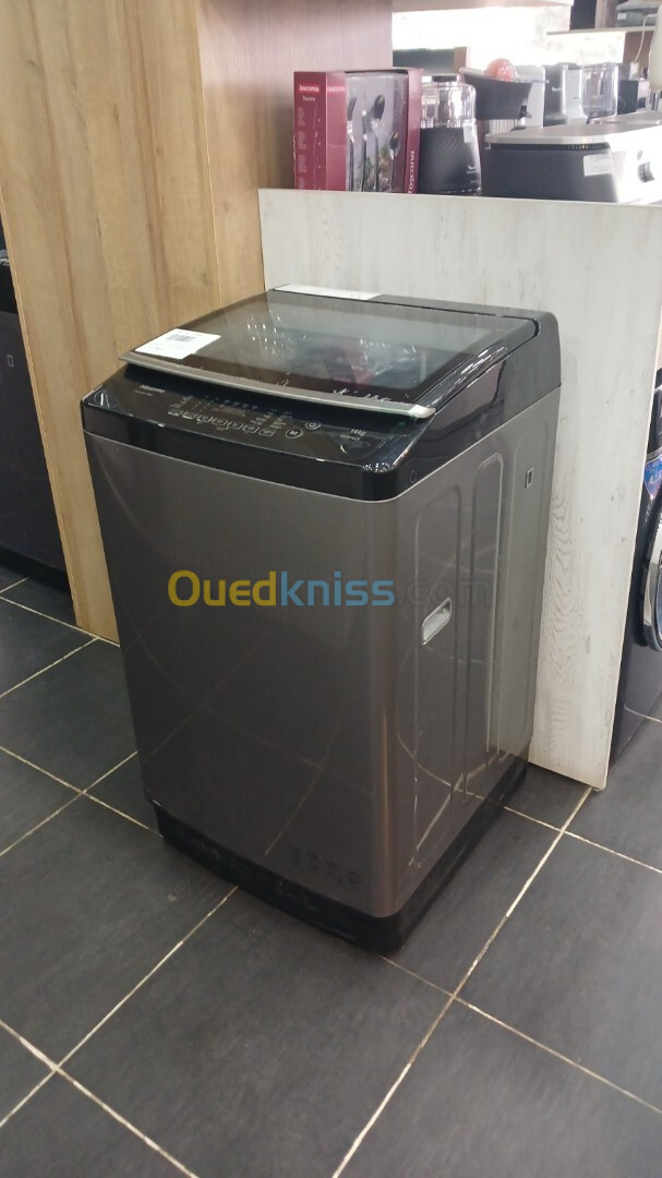 HISENSE Machine à laver top load 14kg / 10 Programmes / Grise Titanium