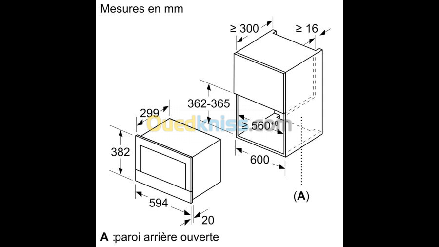 BOSCH MICRO ONDE ENCASTRABLE SERIE 8 INOX 21 L AVEC GRILLE 2 ANS DE GARANTIE