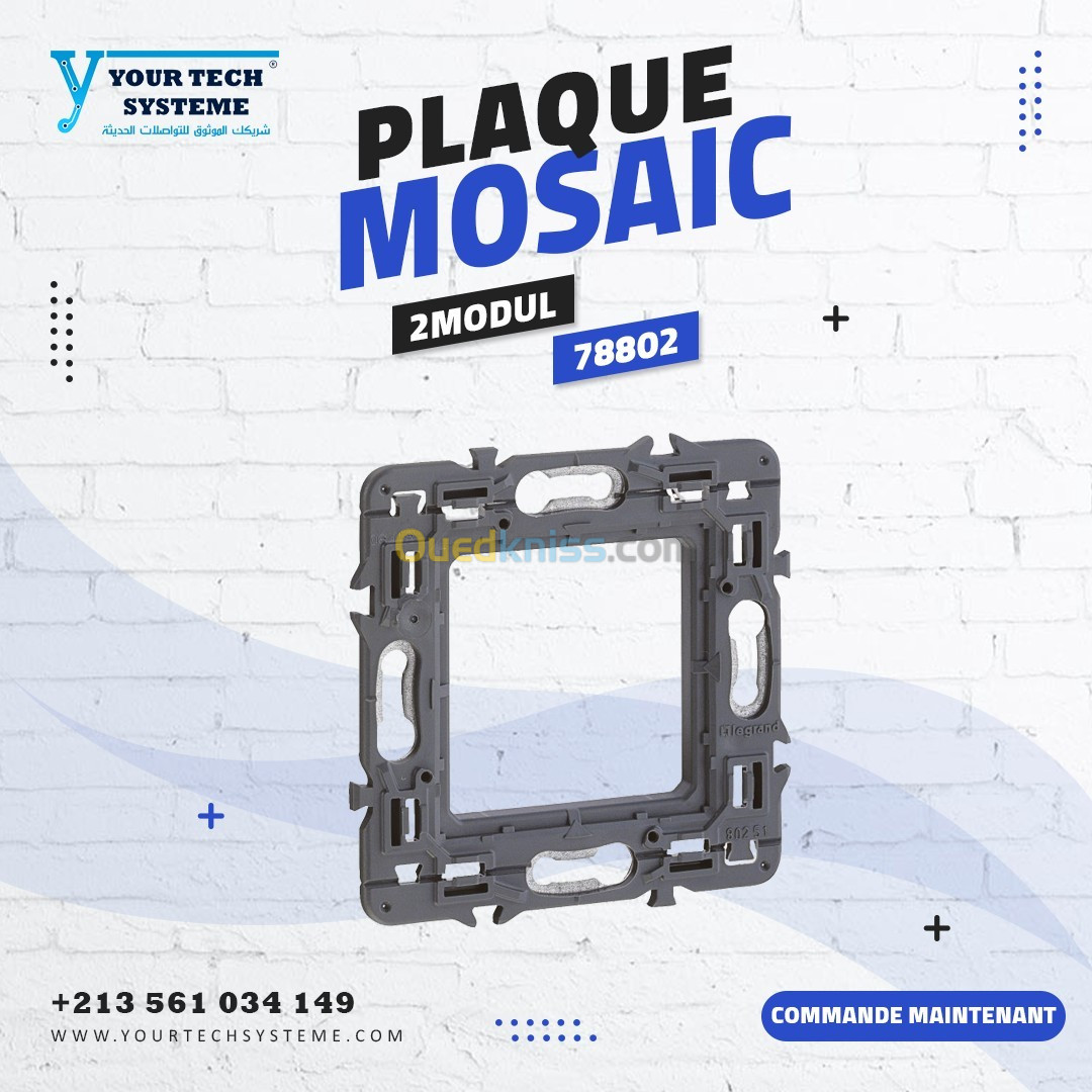 PLAQUE MOSAIC P/1 2 MODUL BLANCHE 78802