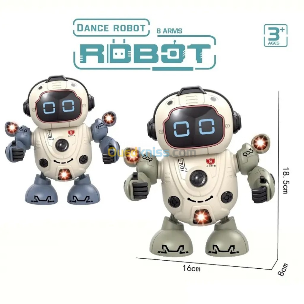 Robot dansant intelligent avec musique et lumières - روبوت راقص