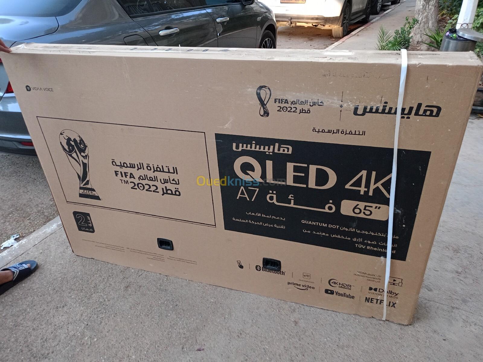 Télévision Hisense 65 p Jdid TV QLED 4K | Pied central 65 Série A7GQ