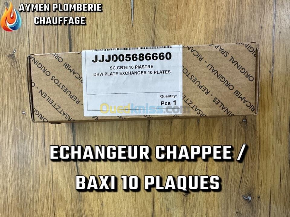 ECHANGEUR SANITAIRE 10 PLAQUES CHAPPEE BAXI