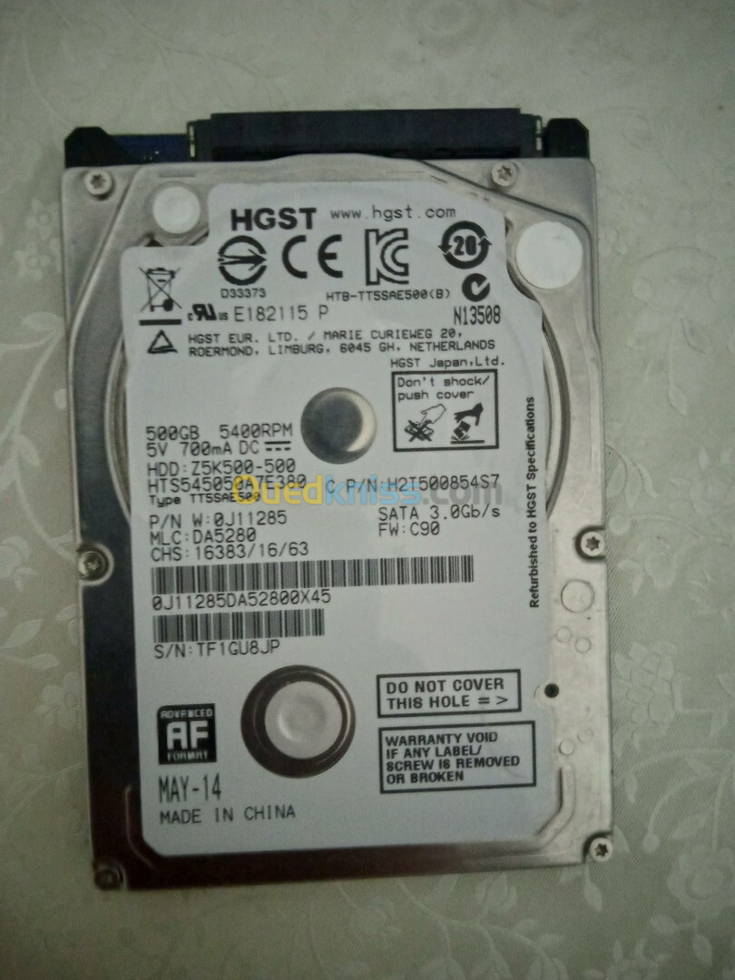 Disque Dur HDD HGST 500GB