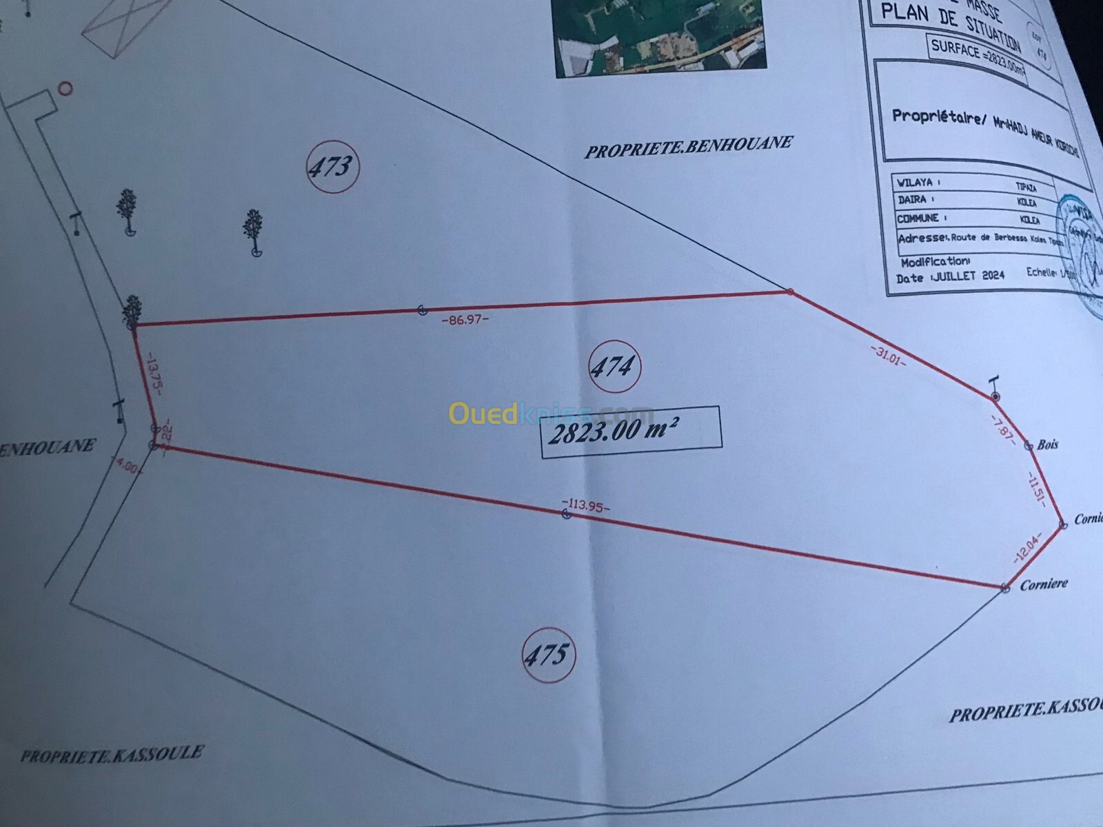 Vente Terrain Agricole Tipaza Kolea