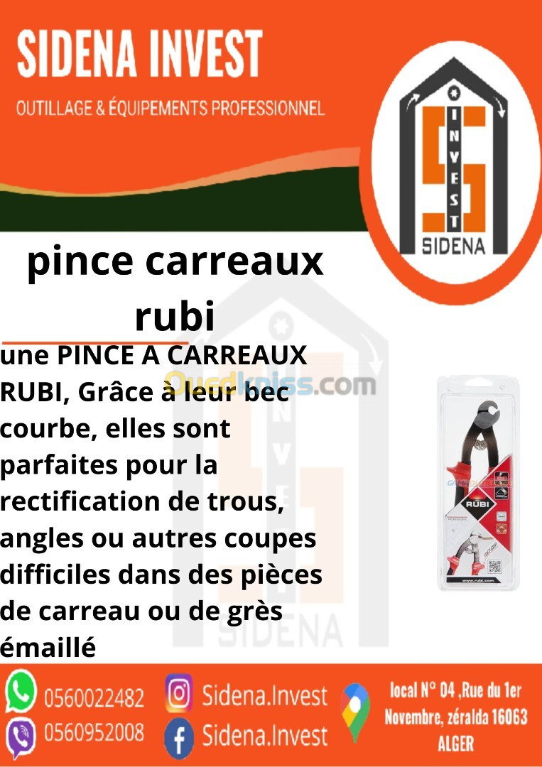 PINCE Carreaux RUBI