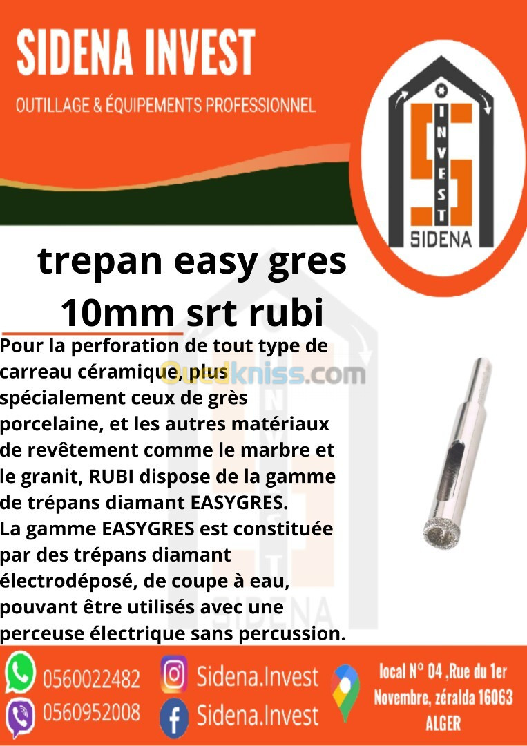  Trepan easy gres 10 mm srt RUBI 