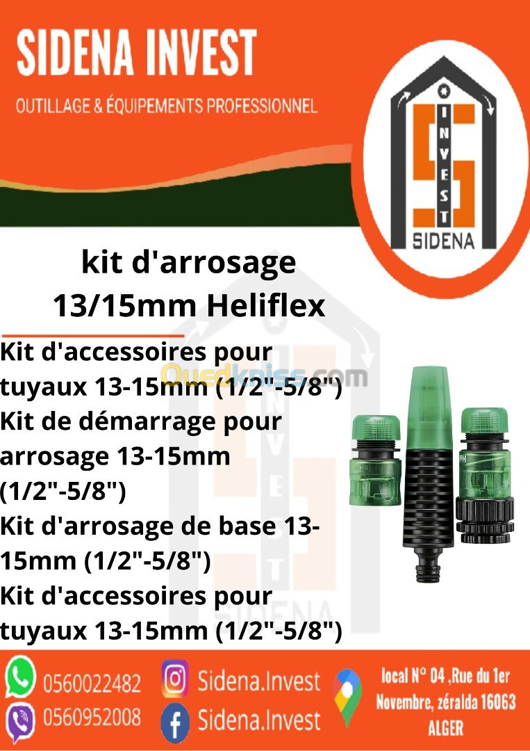 KIT ARROSAGE 13/15 MM HELIFLEX