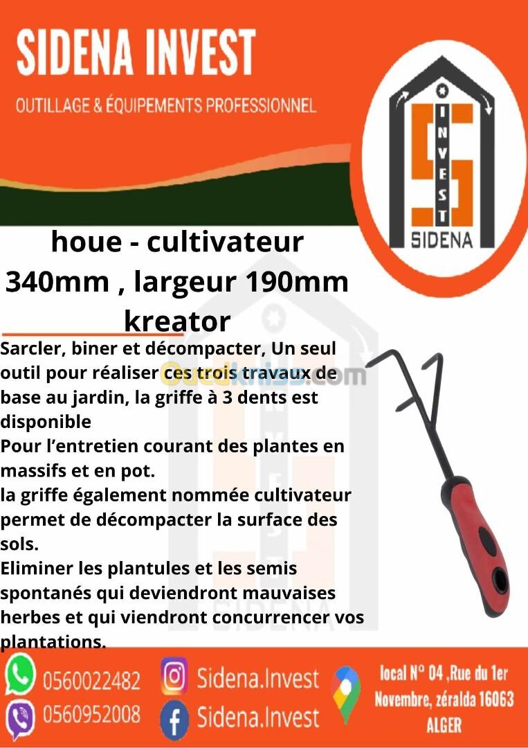 Houe- cultivateur 340mm largeur 190mm KREATOR