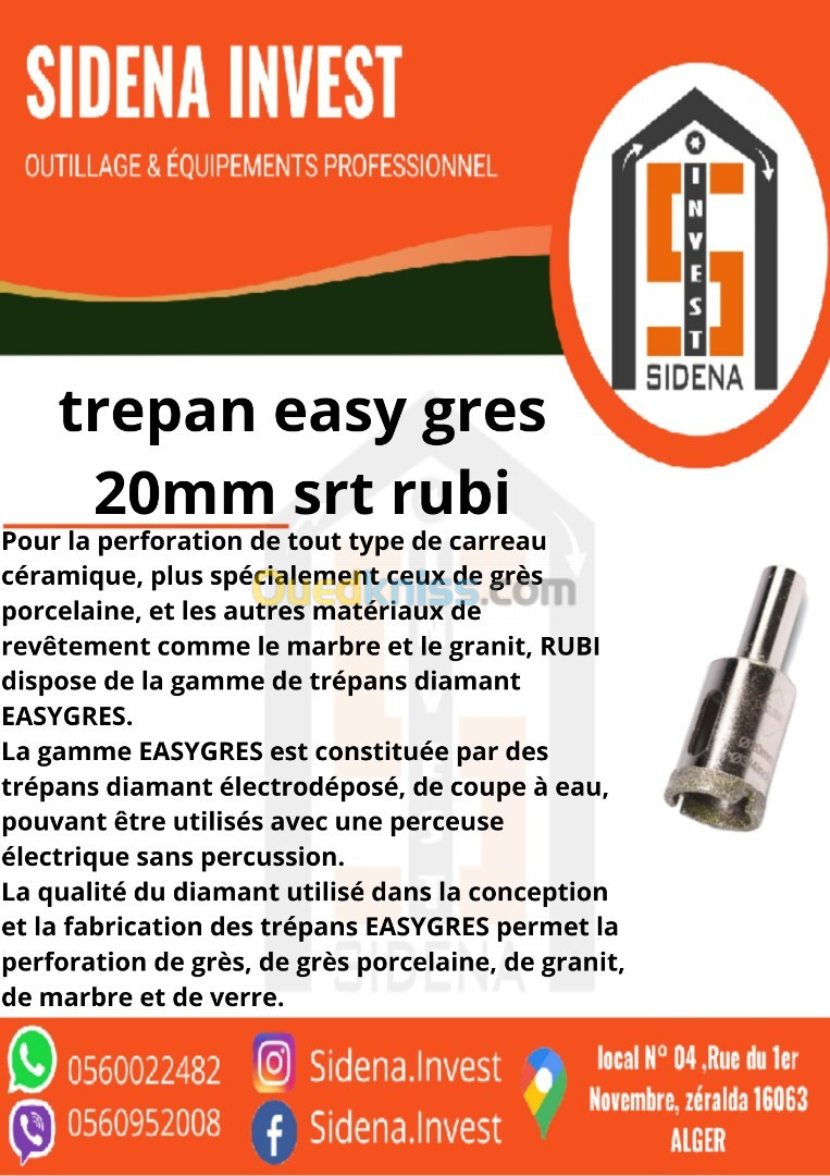 Trepan easy gres 20 mm SRT RUBI 