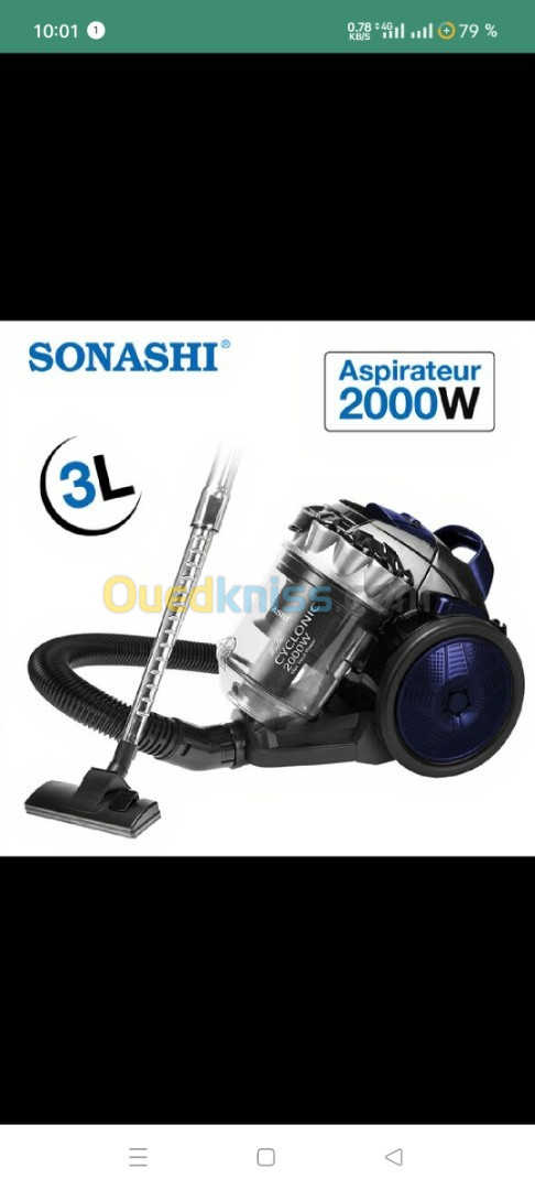 SONASHI Aspirateur Puissant Pour Un Nettoyage Exemplaire 2000W