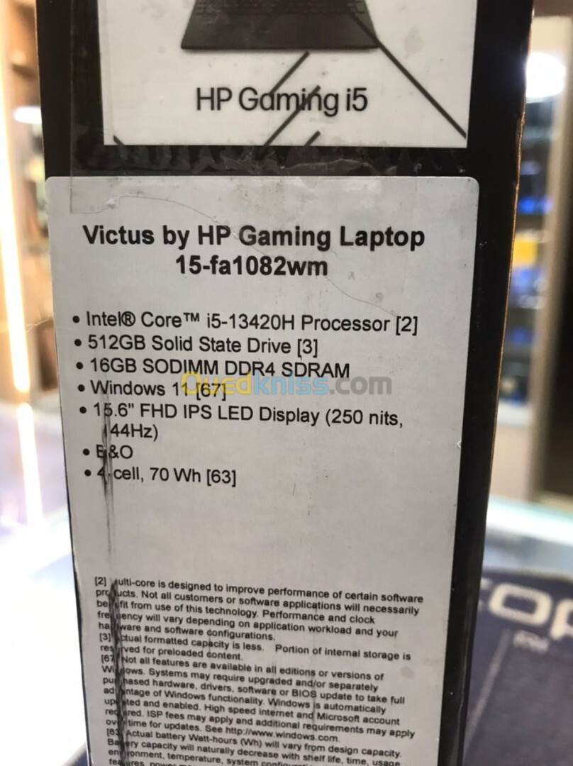 HP VICTUS GAMING 15 i5-13420H 512GB 16GB RTX 4050 6GB